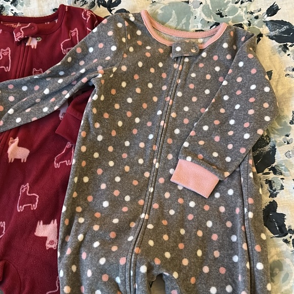 5pc Footie Zip-up Pajama bundle -Sz 24m - Picture 6 of 9